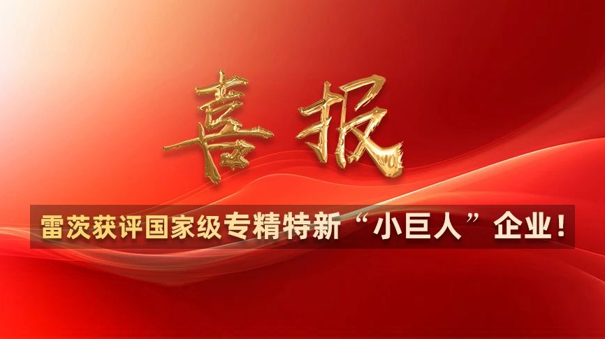 喜報(bào)：雷茨獲評(píng)國家級(jí)專精特新“小巨人”企業(yè)！